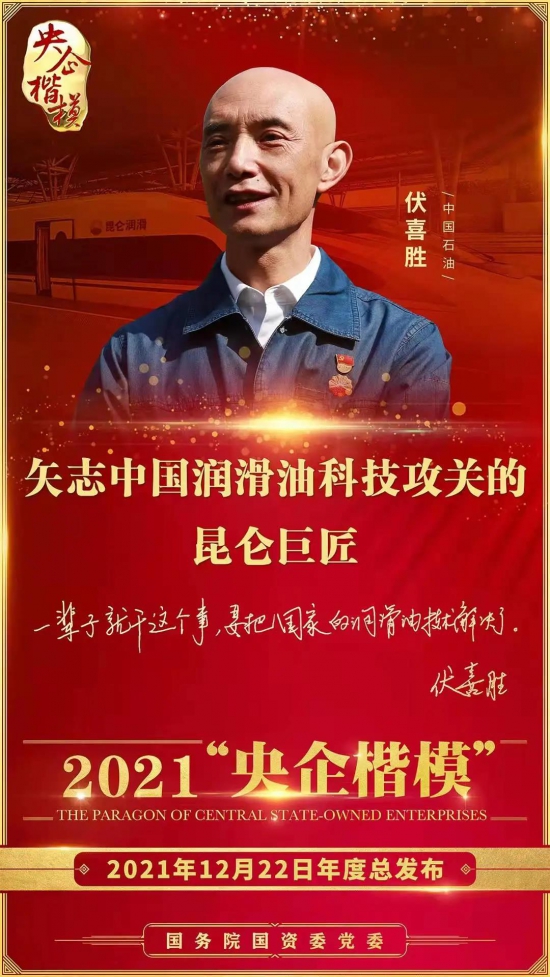 伏喜勝為中國石油潤滑油公司企業(yè)一級技術專家